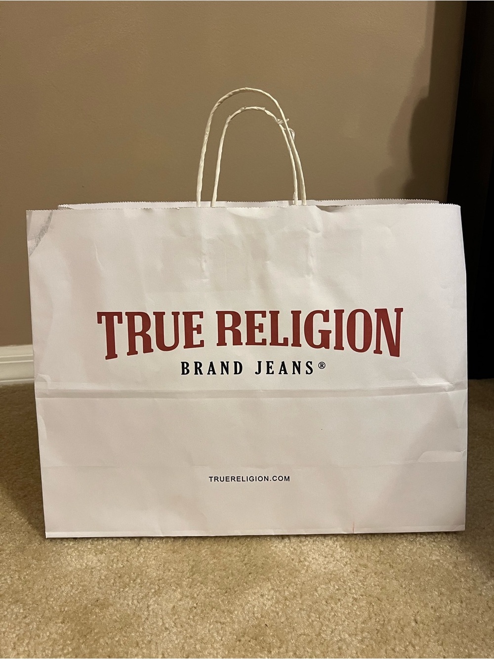 True Religion Paper Shopping Bag